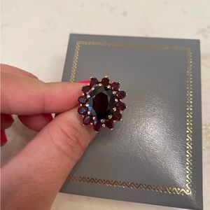 14k garnet ring